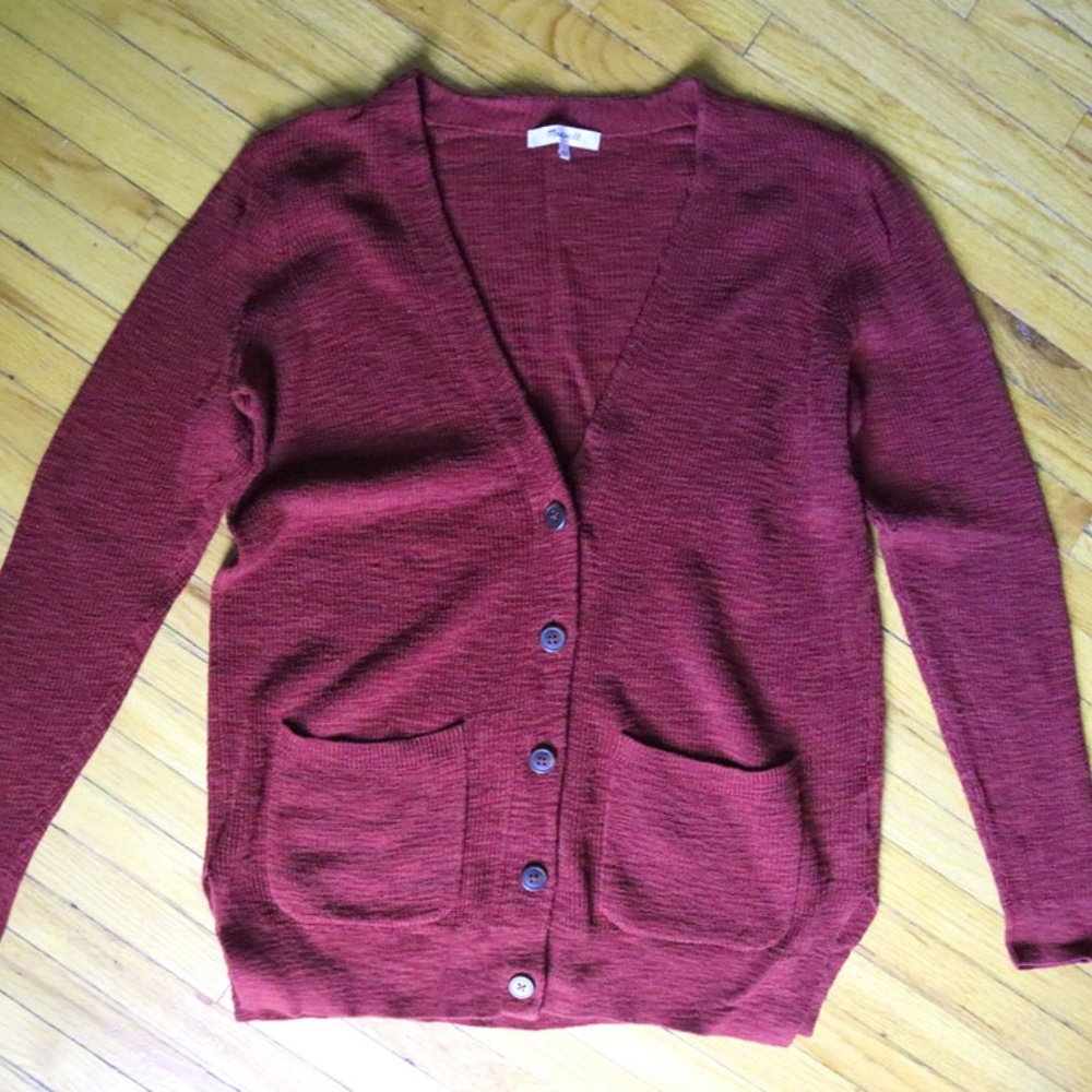 Burgundy Cardigan | Madewell